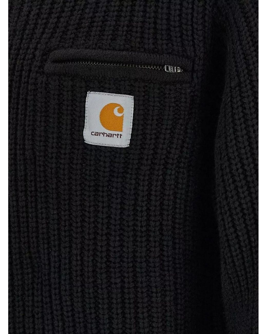 Carhartt Black Ribbed Half-Zip Sweater for men