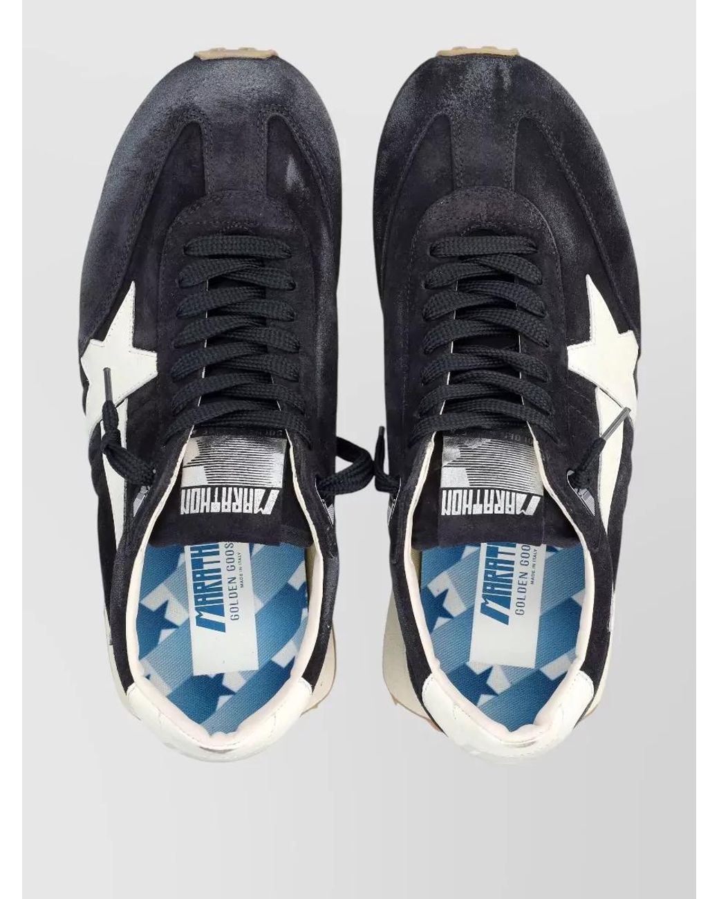 Golden Goose Deluxe Brand Blue Leather Low-Top Sneakers for men