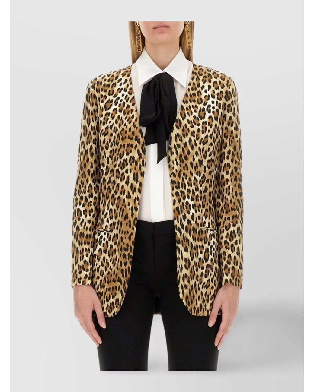 Moschino Multicolor Animal-Print Blazer