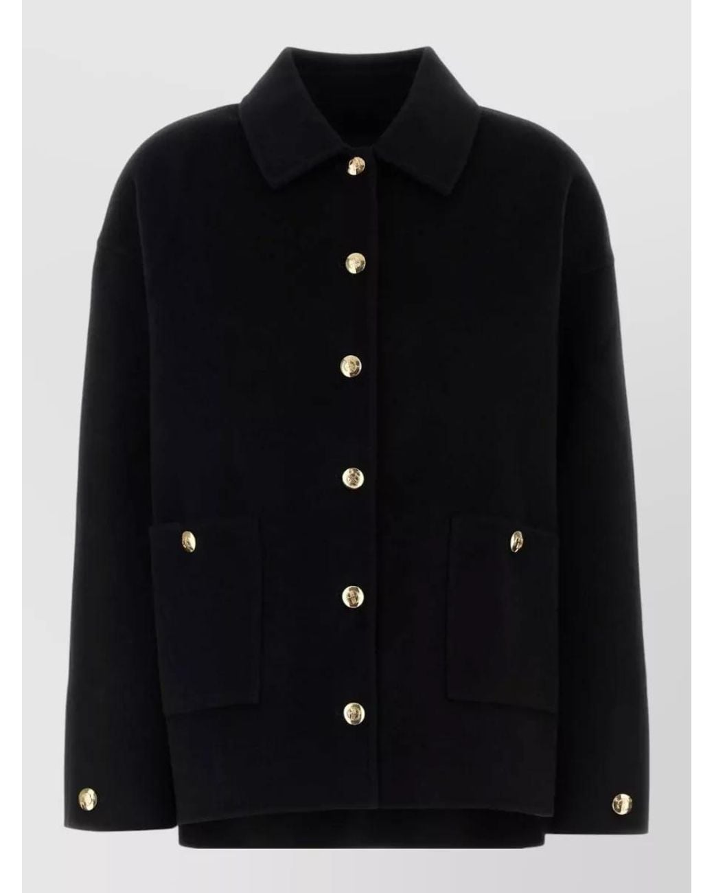 Anine Bing Black Cashmere Single-Breasted Coat