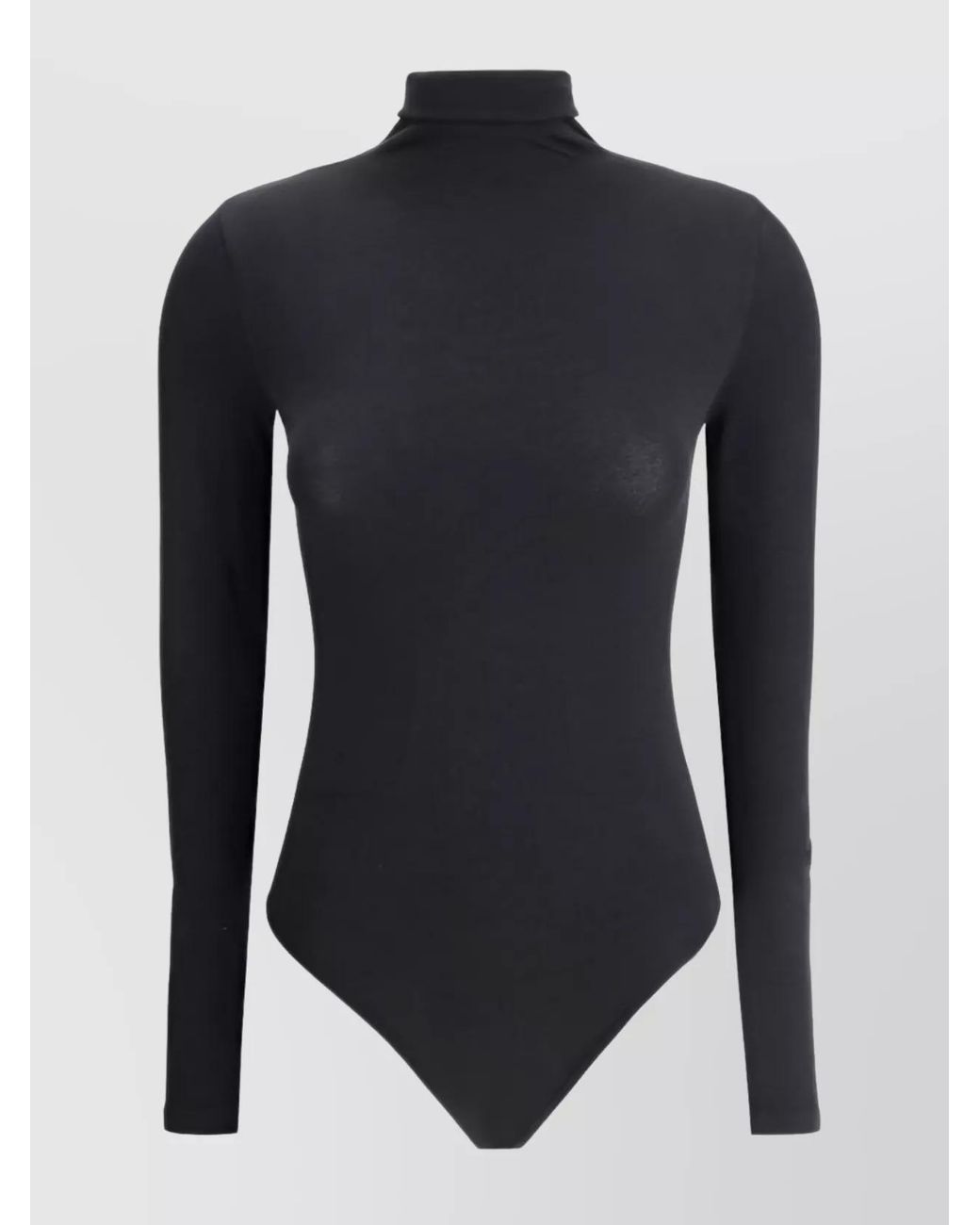 Wolford Blue High Neck Seamless Slim Fit Bodysuit