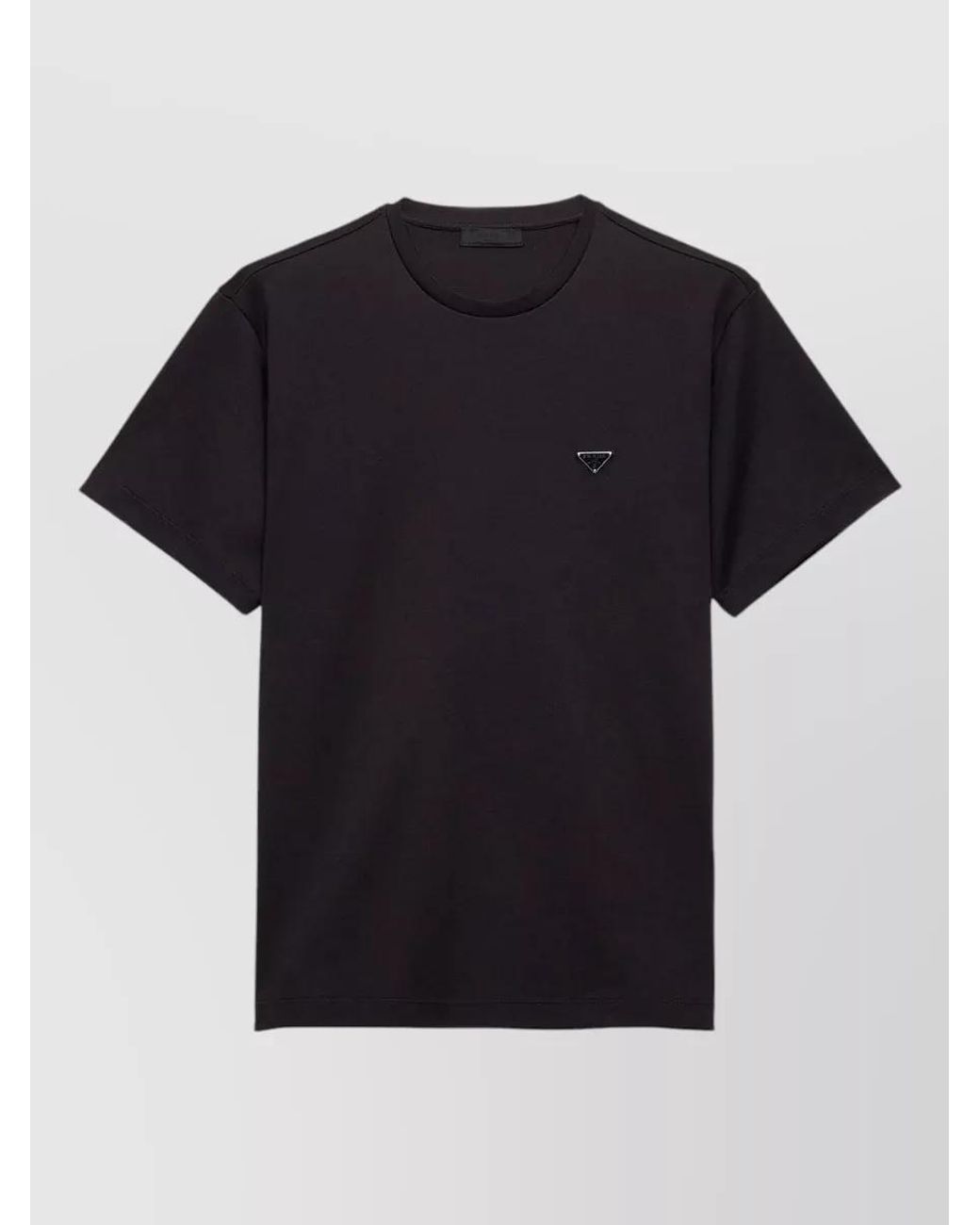 Prada Black Cotton Boxy-Fit Crew-Neck Short-Sleeve T-Shirt for men