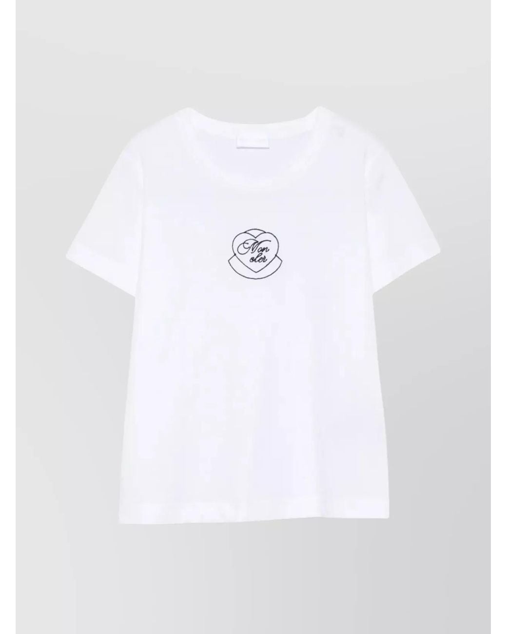 Moncler White Cotton Short-Sleeve Crew-Neck T-Shirt