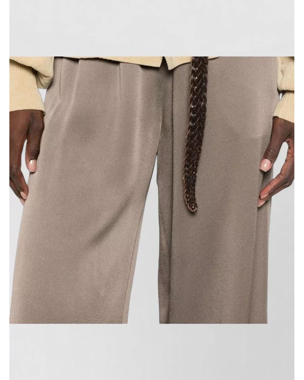 Fabiana Filippi Natural High-Rise Wide-Leg Palazzo Trousers