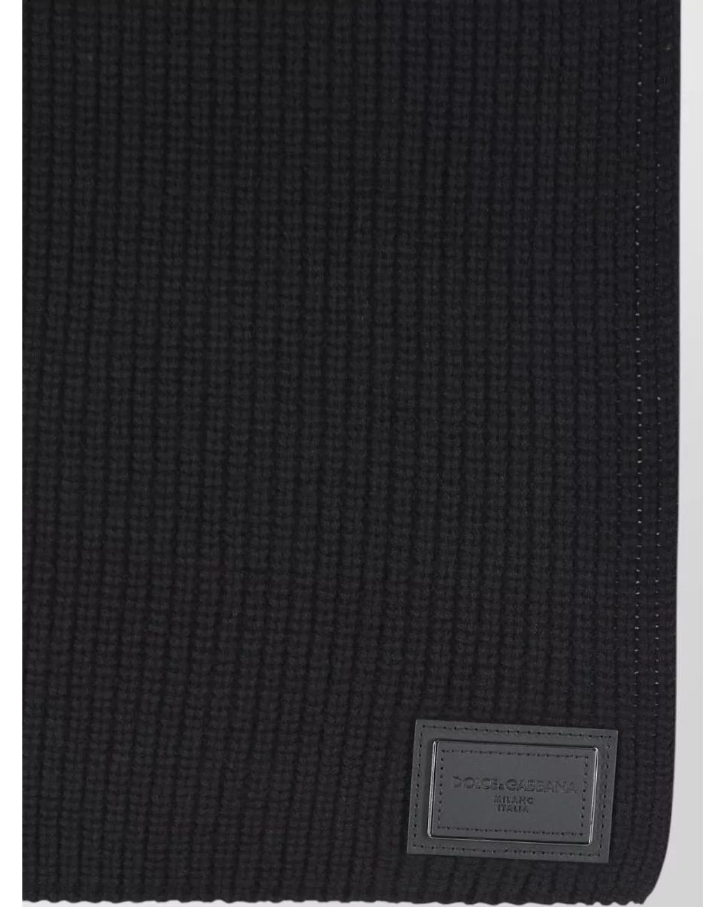 Dolce & Gabbana Black Cashmere Gloves for men