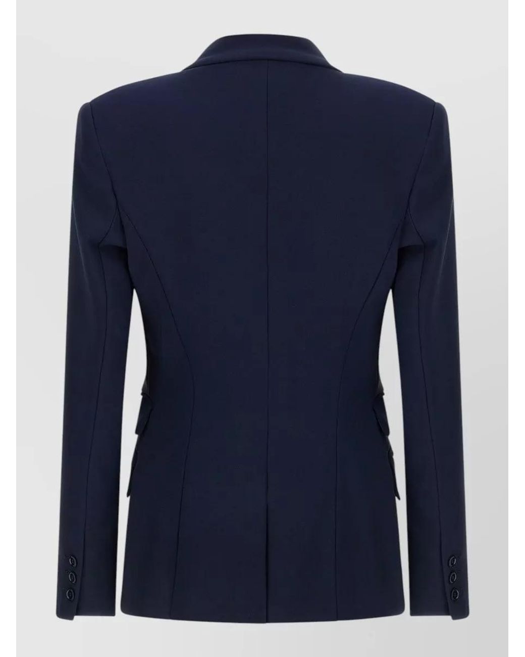 Elisabetta Franchi Blue Single-Breasted Crepe Blazer