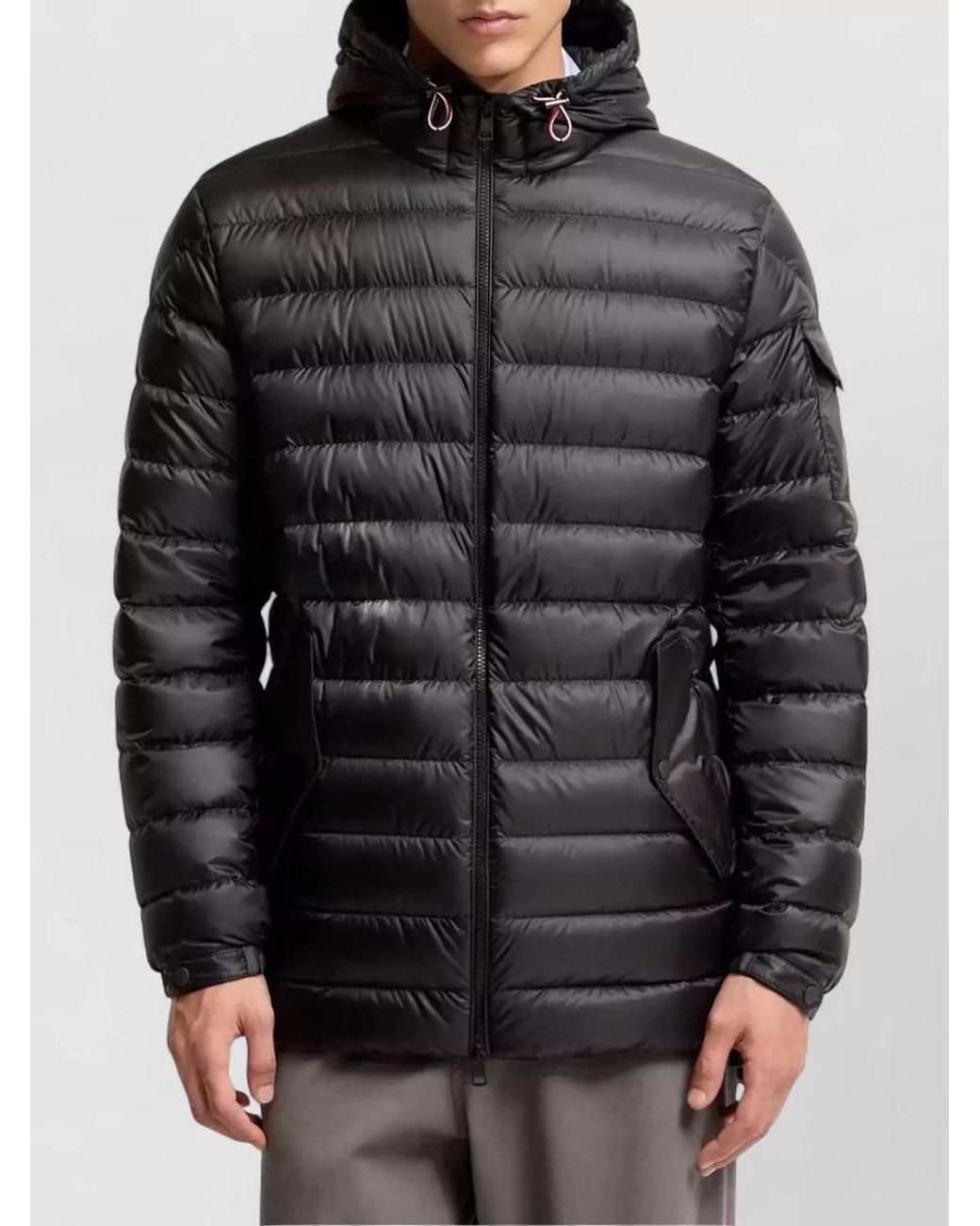Moncler Black Oahu Hooded Short Down Parka Jacket for men