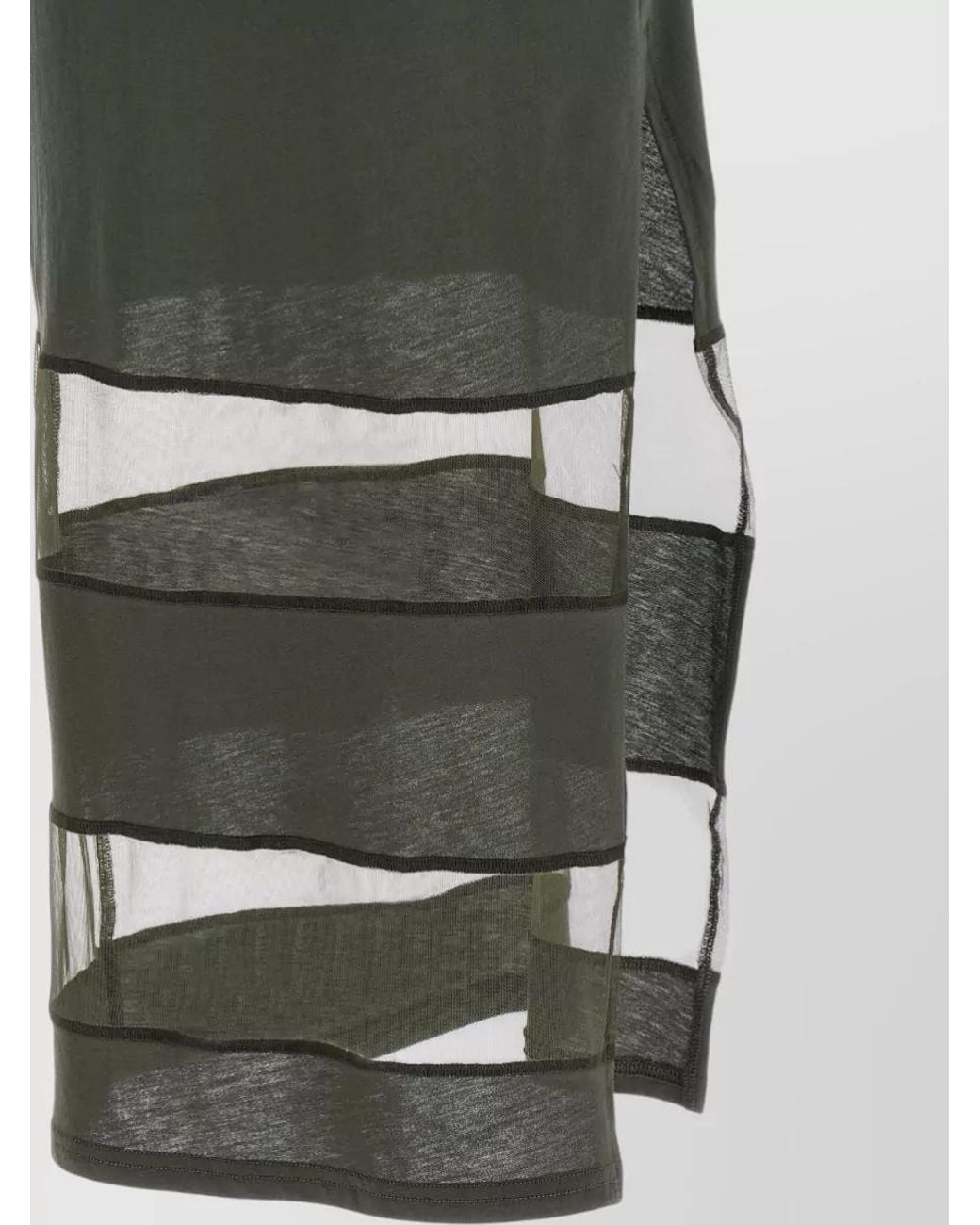 Coperni White Striped Sheer Maxi Dress