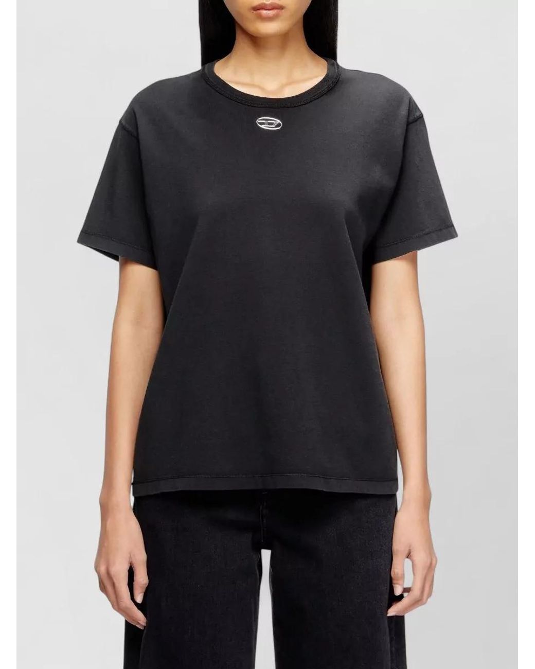 DIESEL Black Regular-Fit Cotton Crew-Neck Short-Sleeve T-Shirt