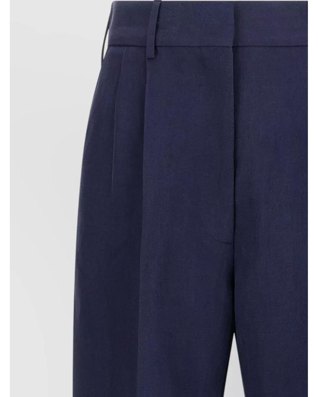 Blazé Milano Blue Linen Tailored Trousers
