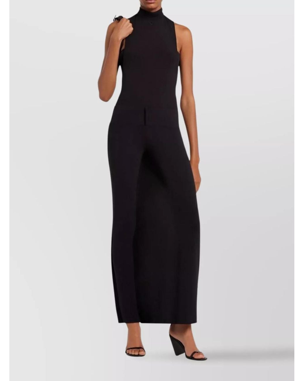 Courreges Black Wide-Leg Trousers