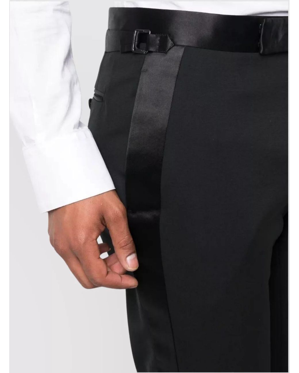 Tom Ford Black Tailored Evening Suit Featuring Satin Lapels for men