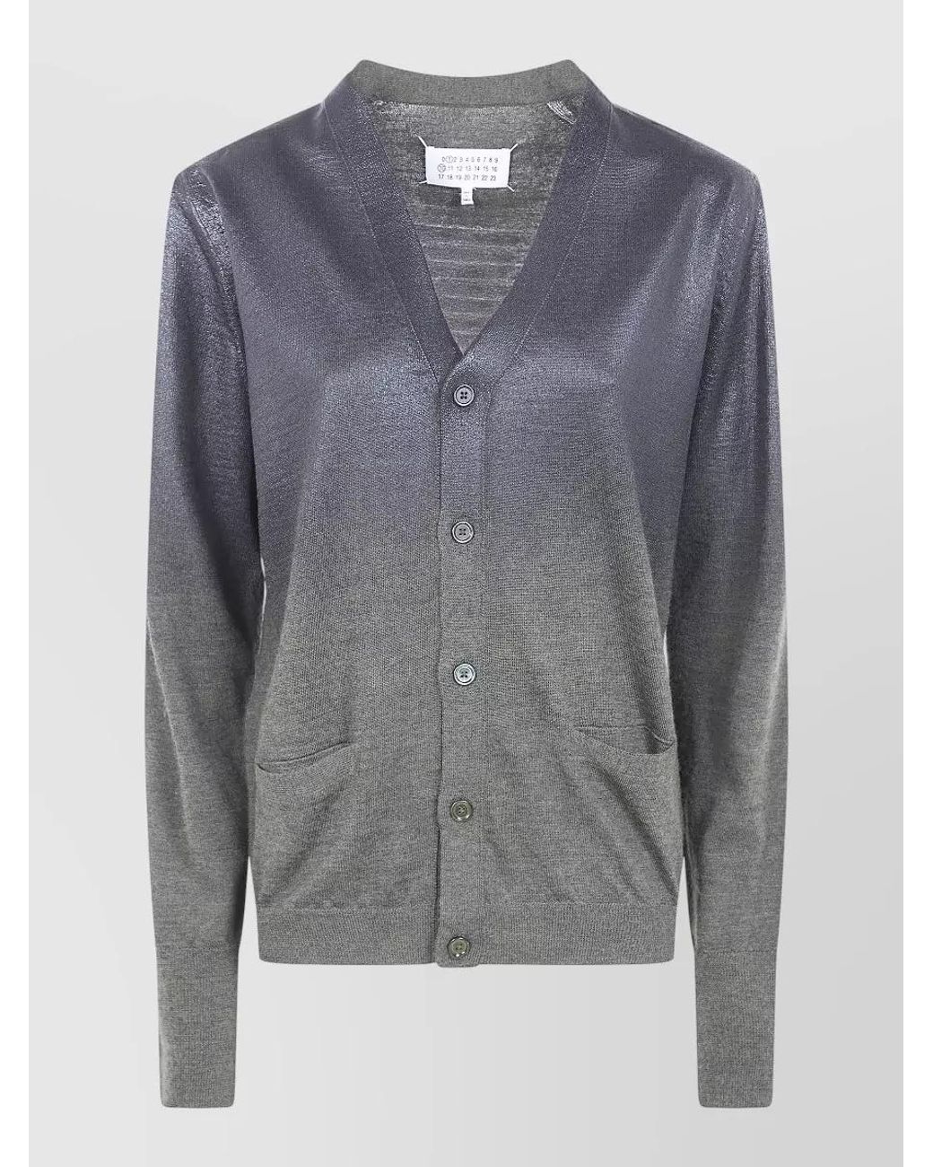 Maison Margiela Gray V-Neck Cardigan