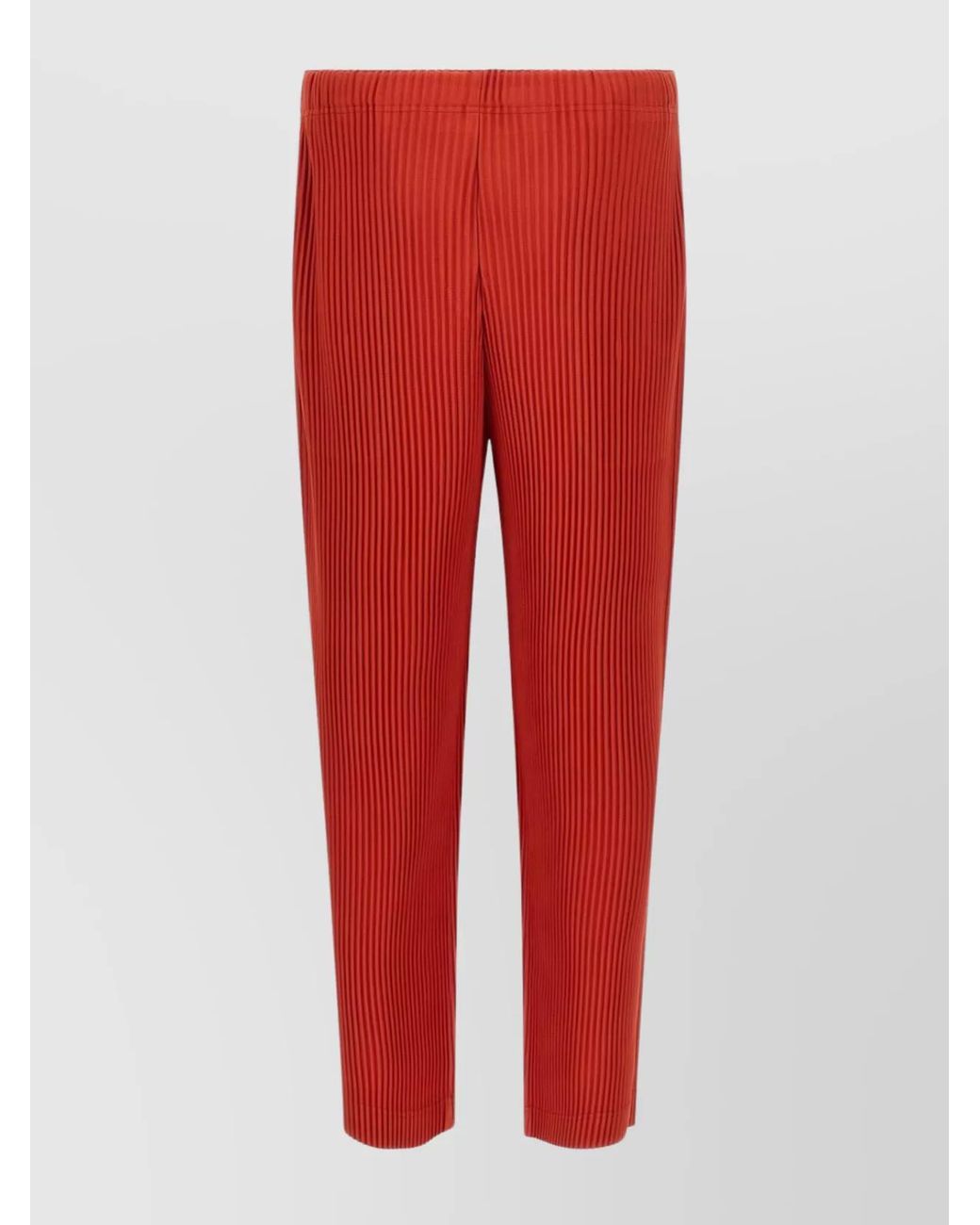 Homme Plissé Issey Miyake Red Monthly Colors September Cropped Trousers for men
