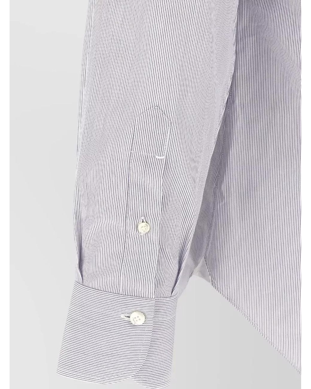 Finamore 1925 Multicolor Striped Long-Sleeve Shirt for men