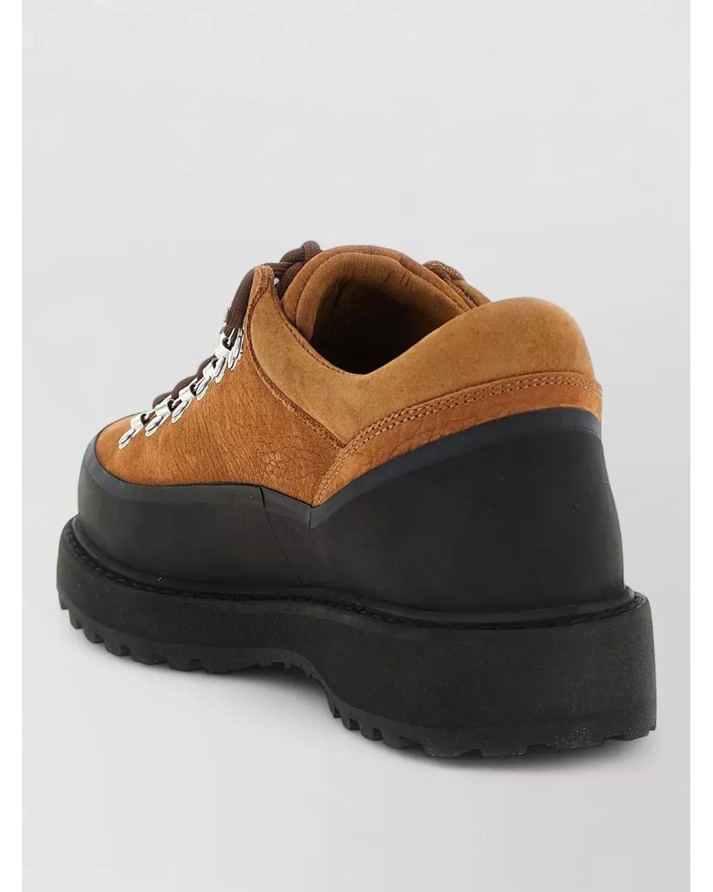 Diemme Brown Leather Low-Top Sneakers for men