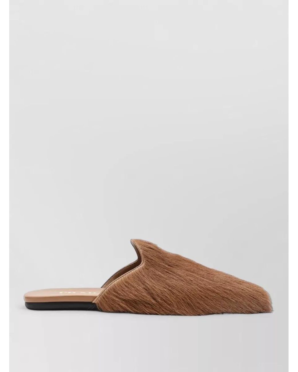 Prada Brown Leather Mules