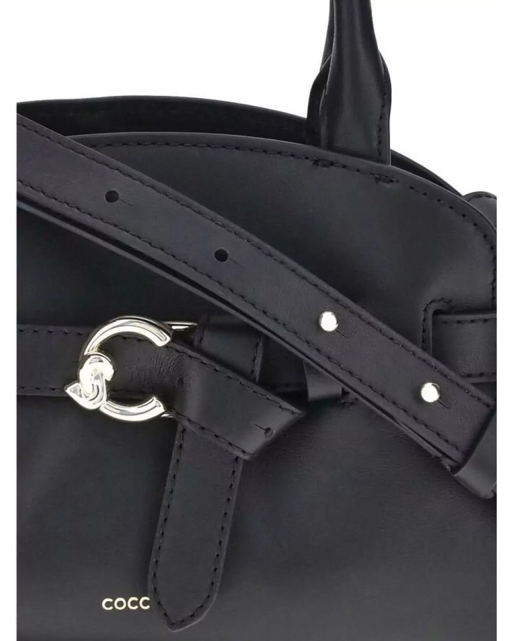 Coccinelle Black Calf Leather Mini Bag