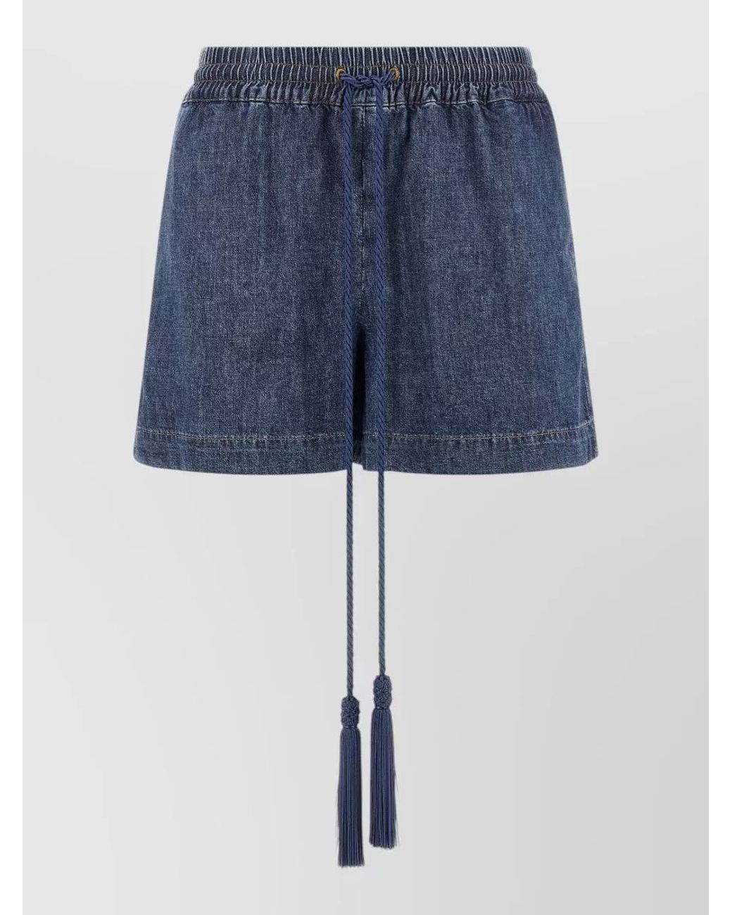 Valentino Garavani Blue Denim Knee-Length Shorts