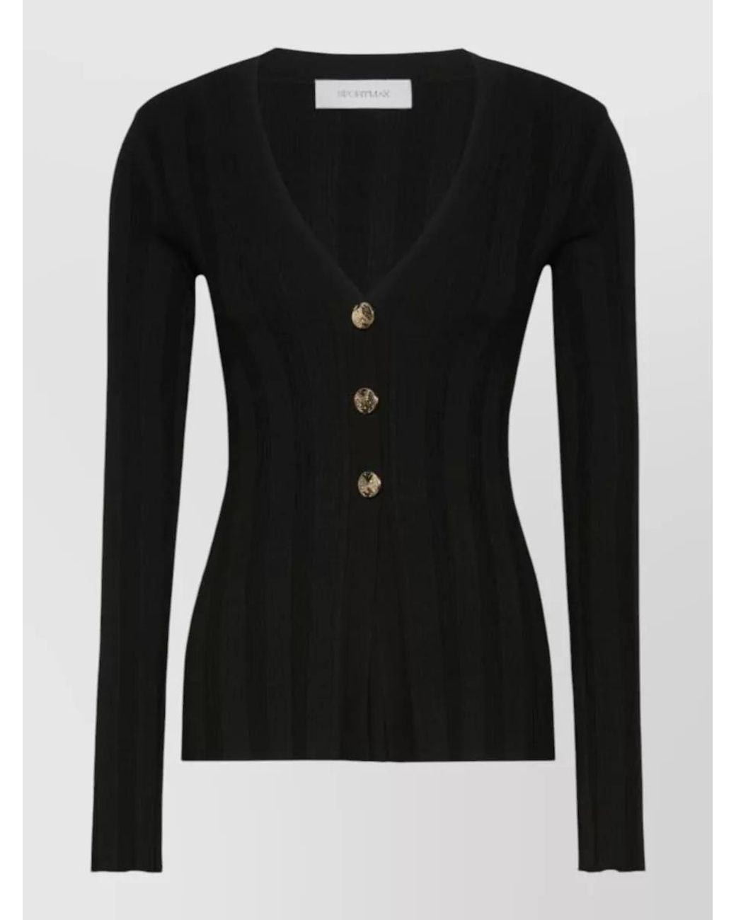Sportmax Black Wool Cardigan