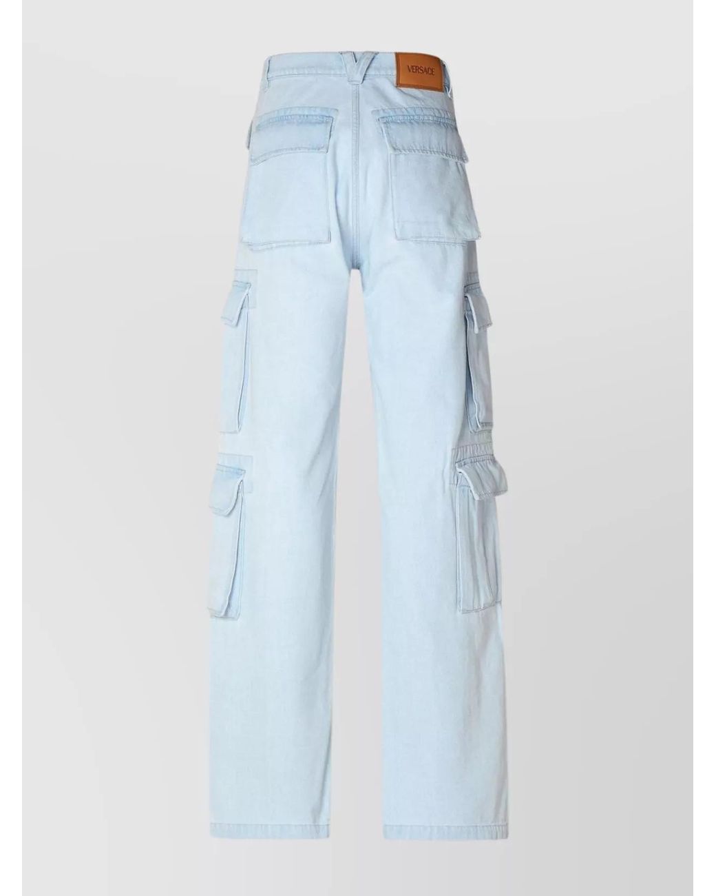 Versace Blue Cotton Cargo Jeans for men