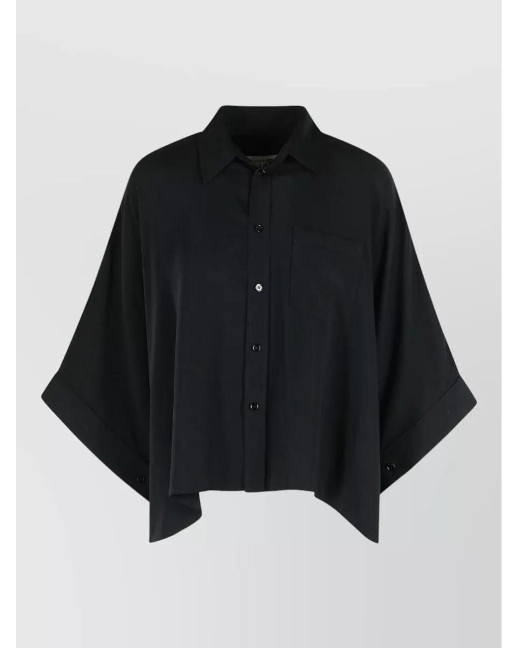 MM6 by Maison Margiela Black Cotton Cape