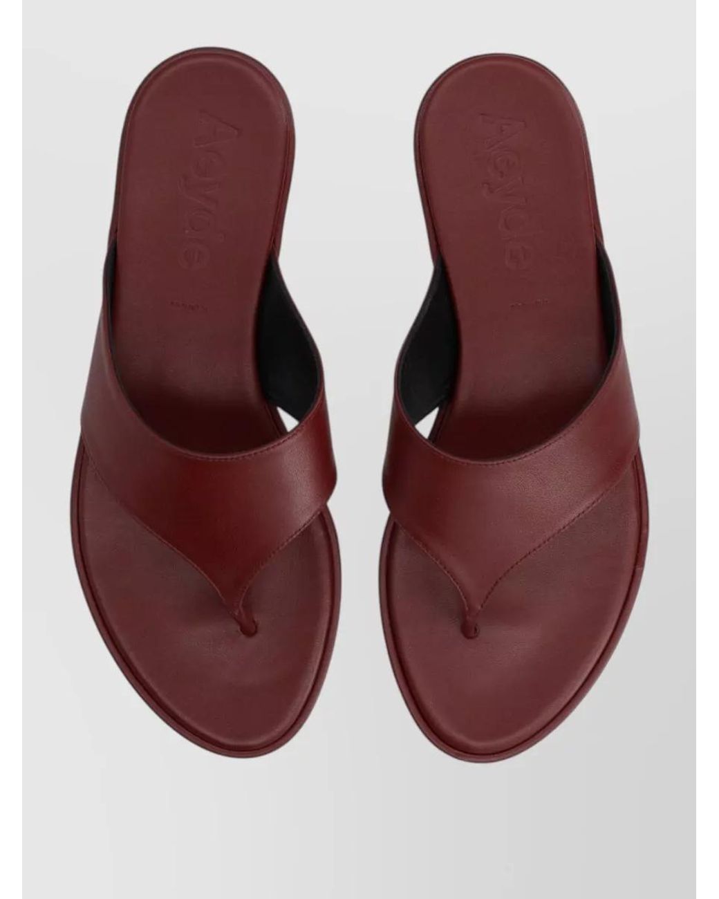 Aeyde Purple Leather Thong Sandals