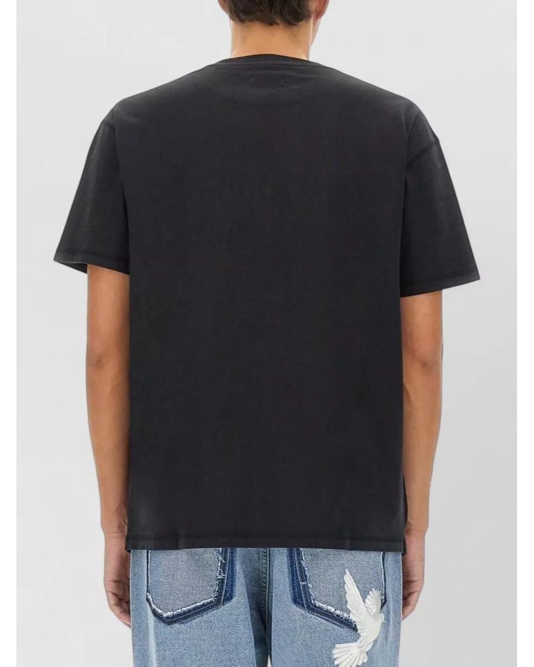 3.PARADIS Blue Cotton T-Shirt for men