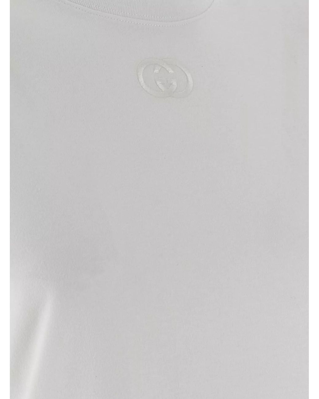 Gucci White Cotton Regular-Fit Short-Sleeve T-Shirt