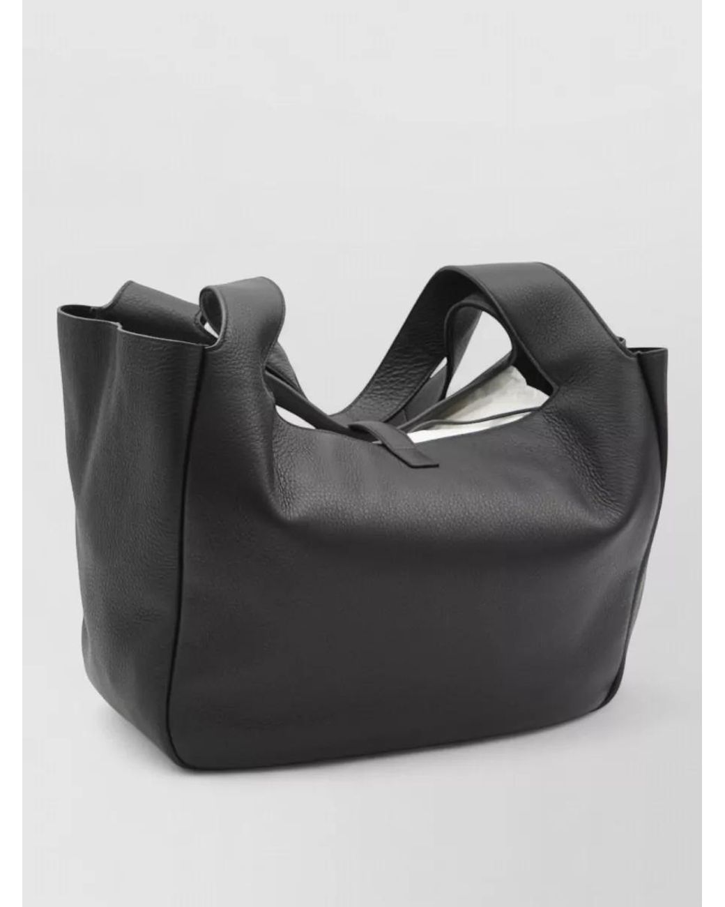 Saint Laurent Black Le 5 À 7 Bea Medium Leather Beach Bag