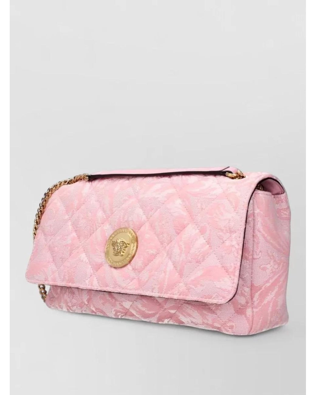 Versace Pink Quilted Shoulder Bag