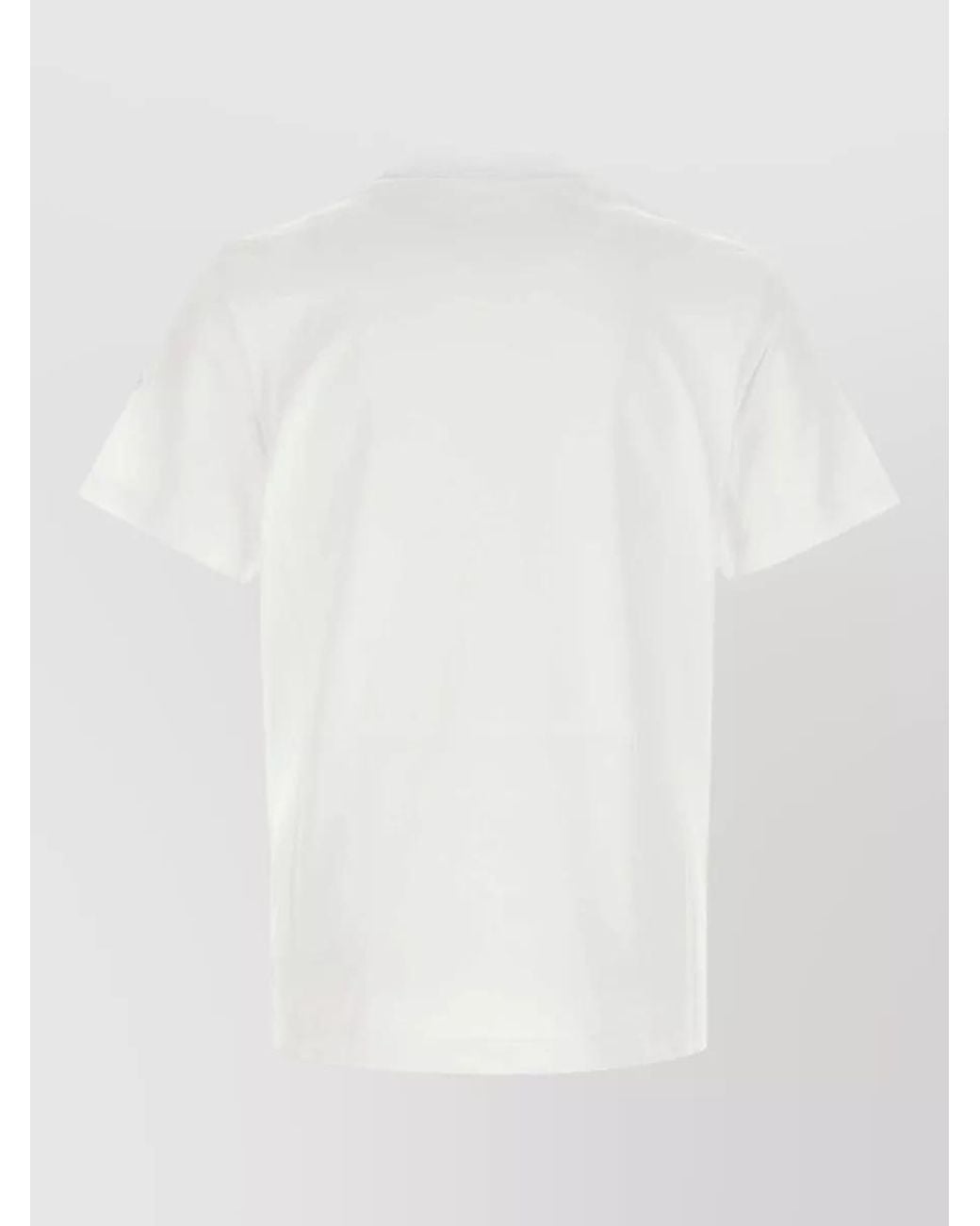 Moncler White Cotton T-Shirt for men