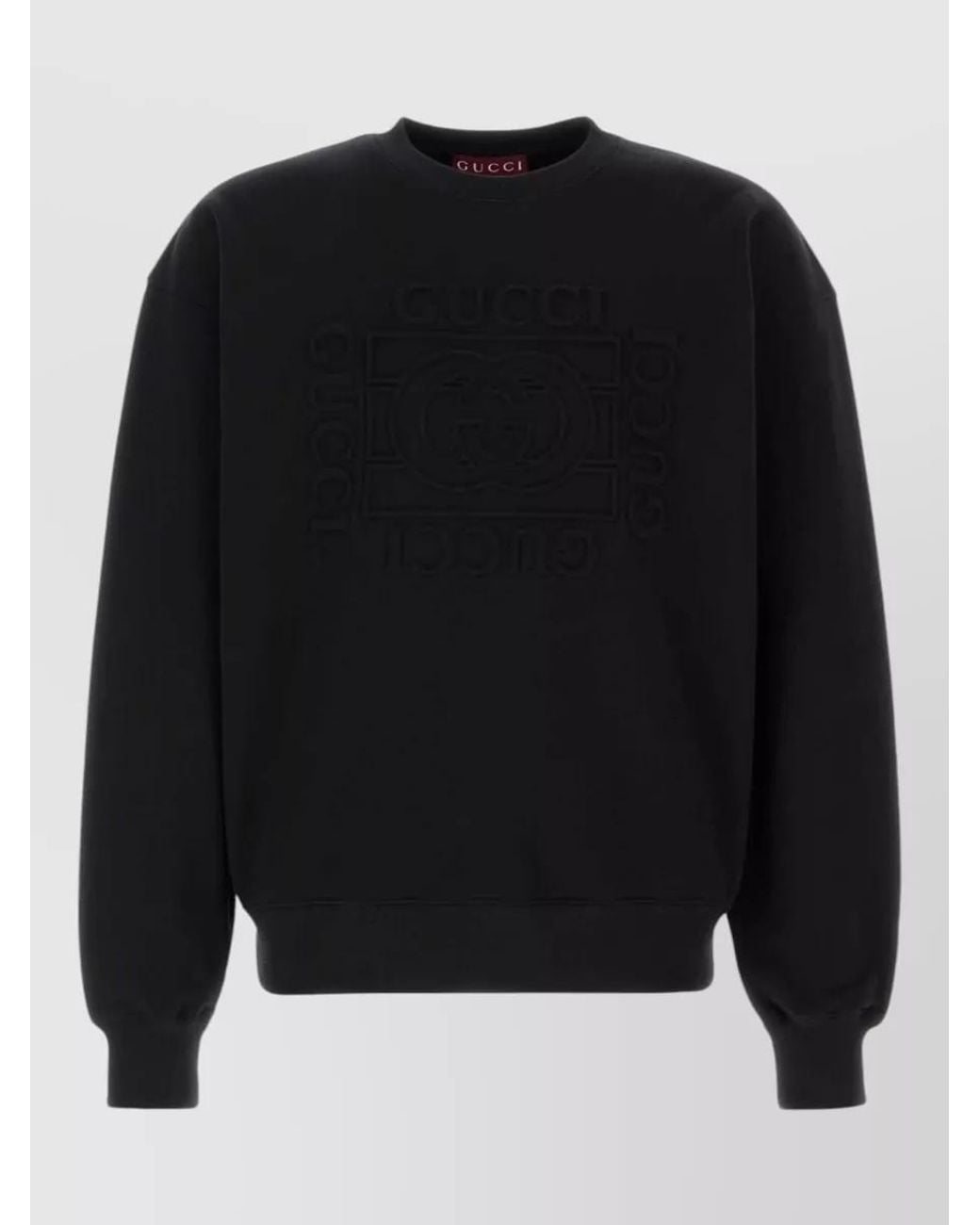 Gucci Black Cotton Logo Sweatshirt for men