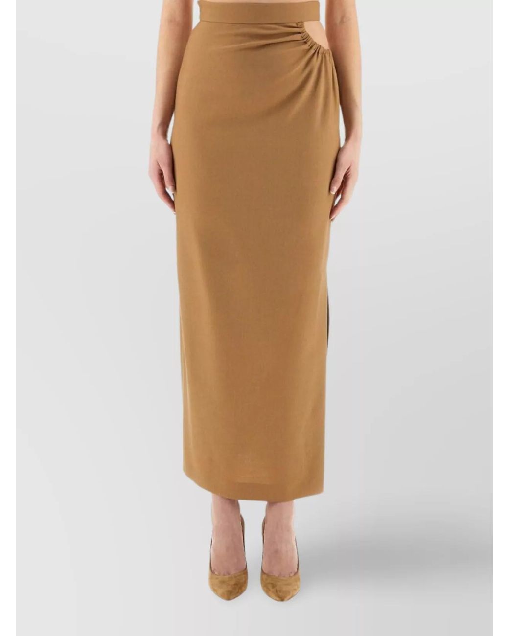 Max Mara Natural Silk Slim-Fit Asymmetric Maxi Skirt