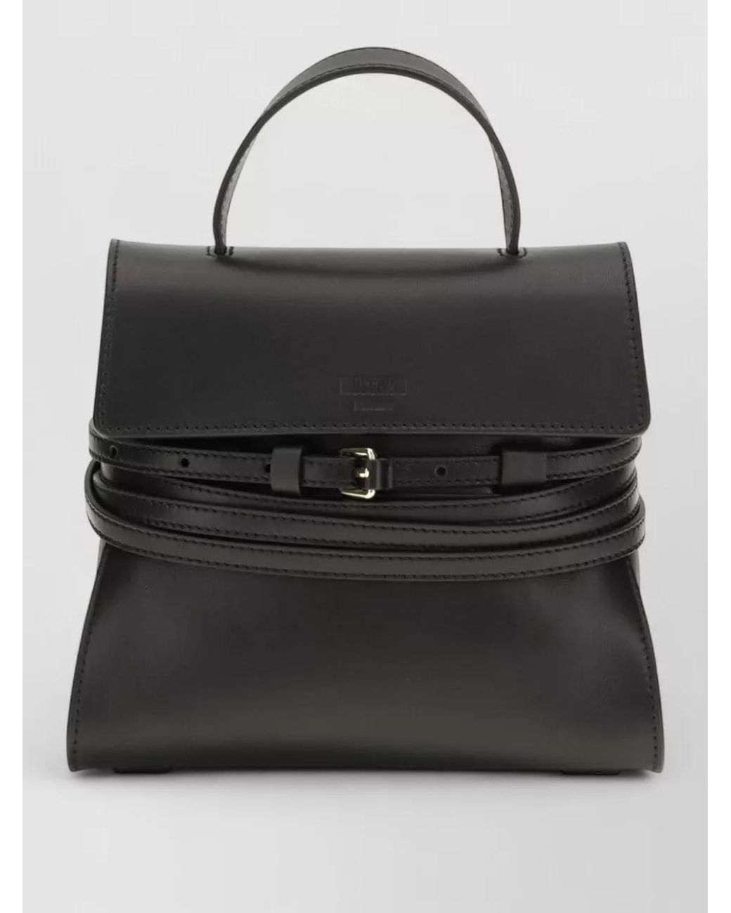 Moschino Black Calf Leather Tote Bag