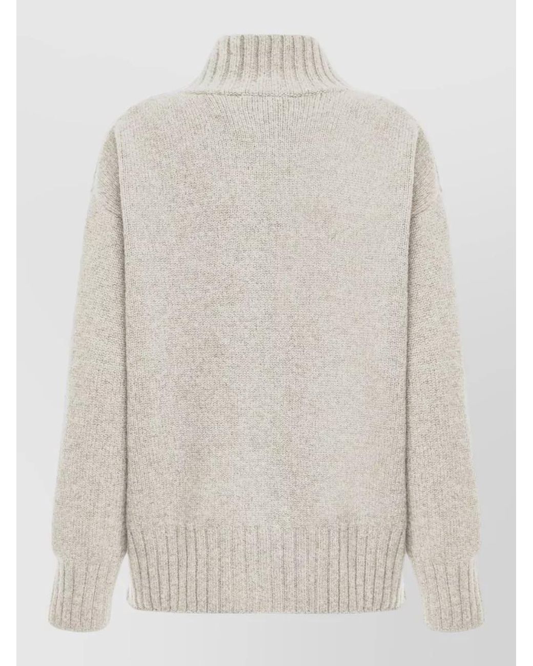 Malo White Cashmere Turtleneck Sweatshirt