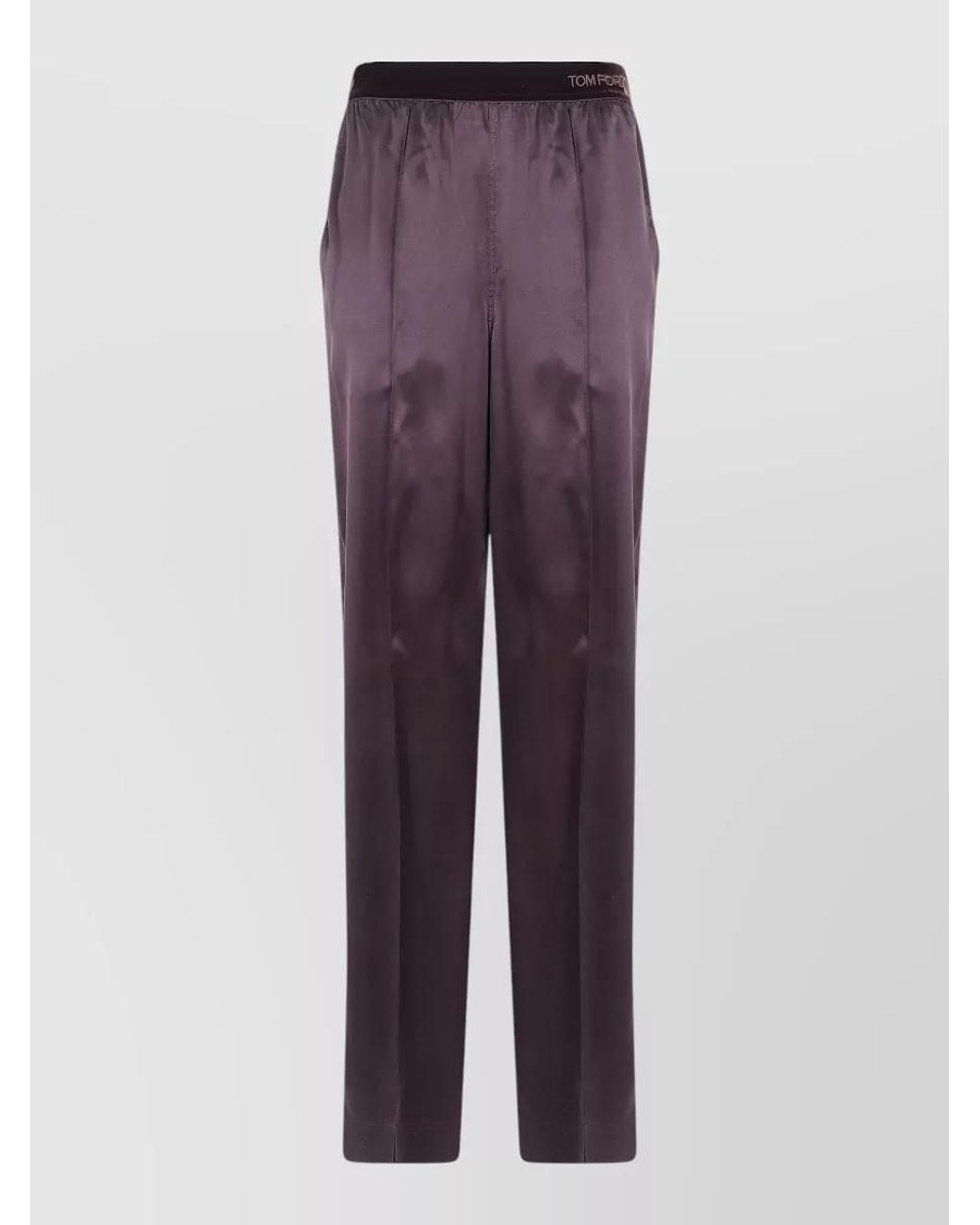 Tom Ford Purple Silk Satin Pajama Trousers