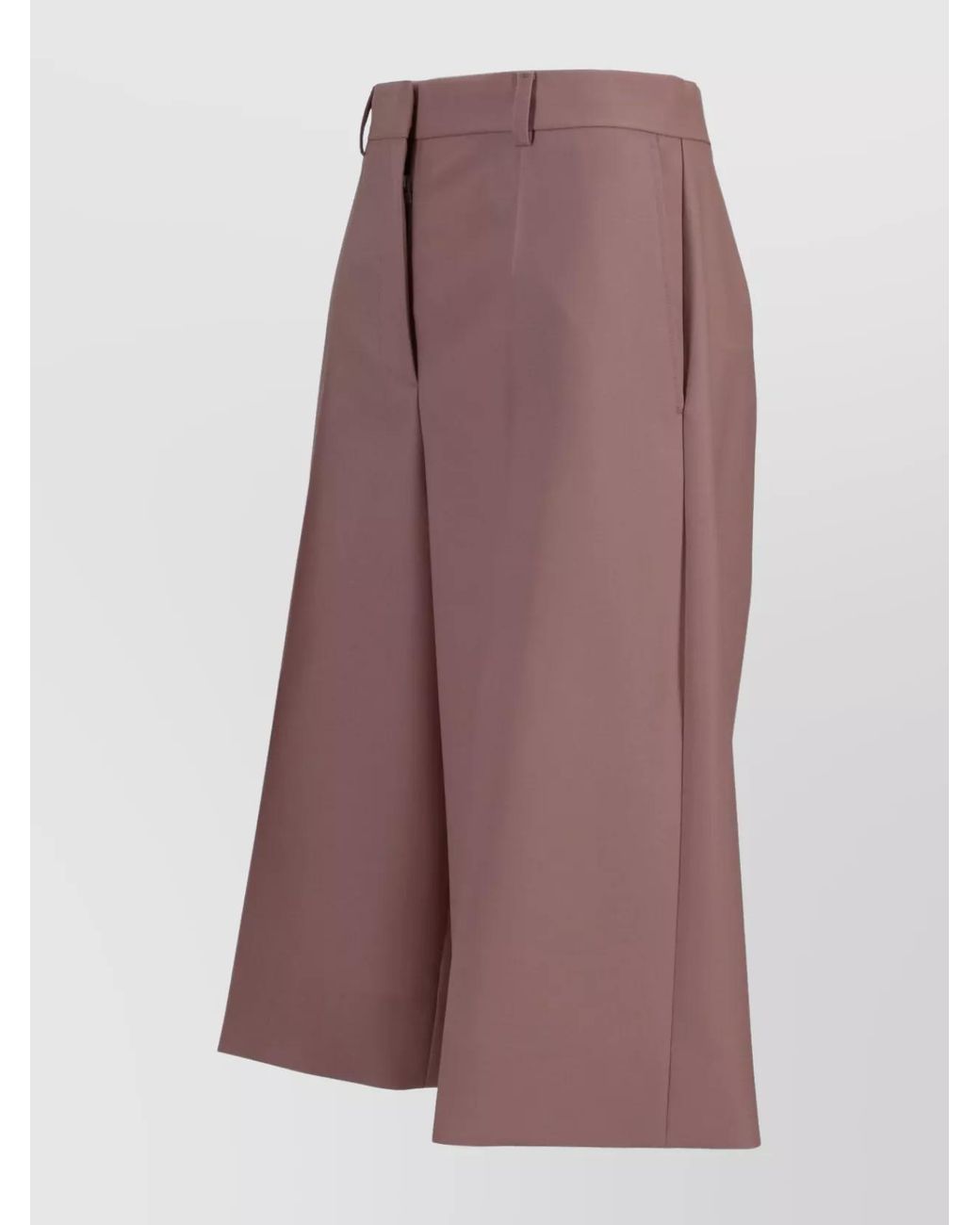 Stella McCartney Purple Wool Wide-Leg Trousers