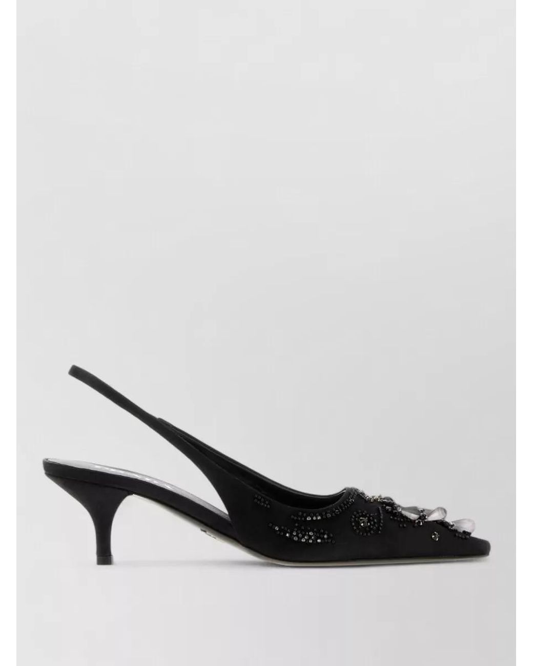 Prada Black Satin Mules