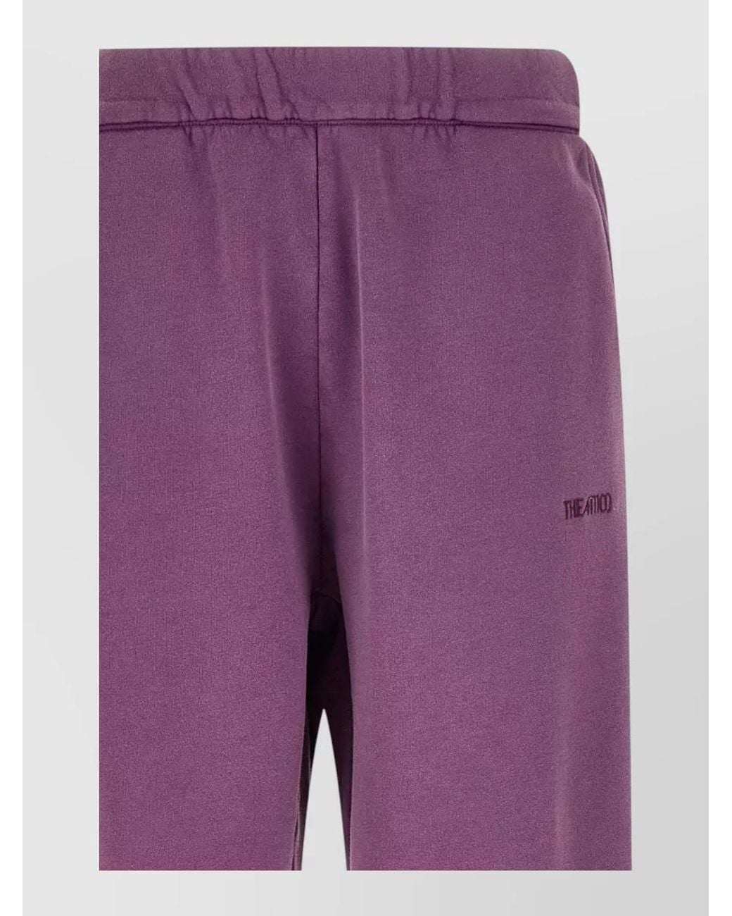 The Attico Purple Cotton Logo Embroidery Track Pants