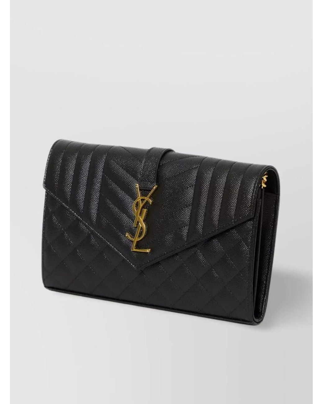 Saint Laurent Black Cassandre Chain Crossbody Bag