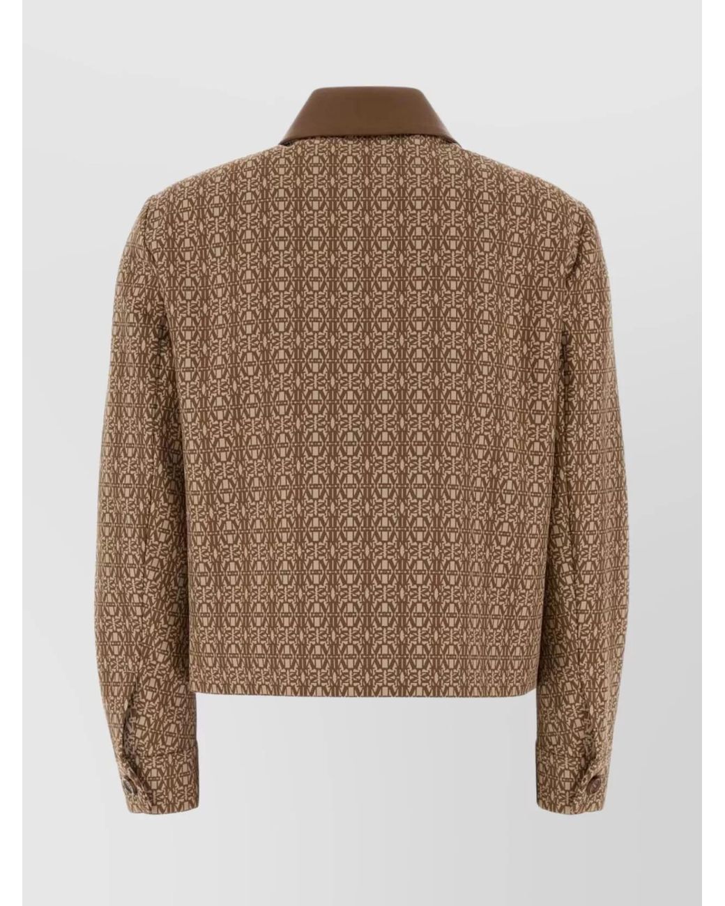 Max Mara Brown Embroidered Cotton Fitted Jacket