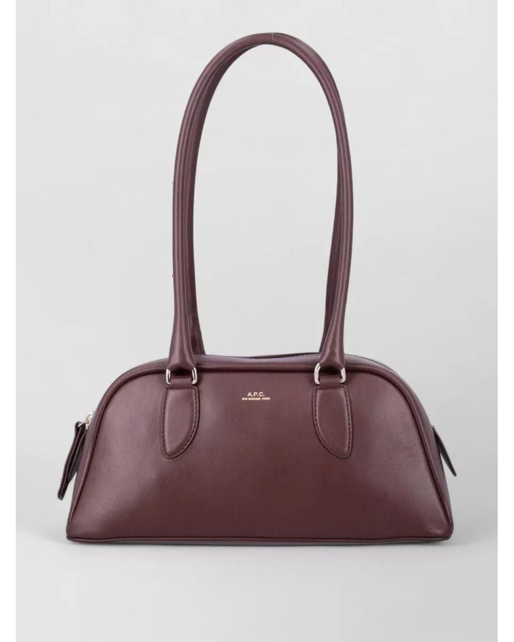 A.P.C. Purple Sac Paloma Small Leather Shoulder Bag