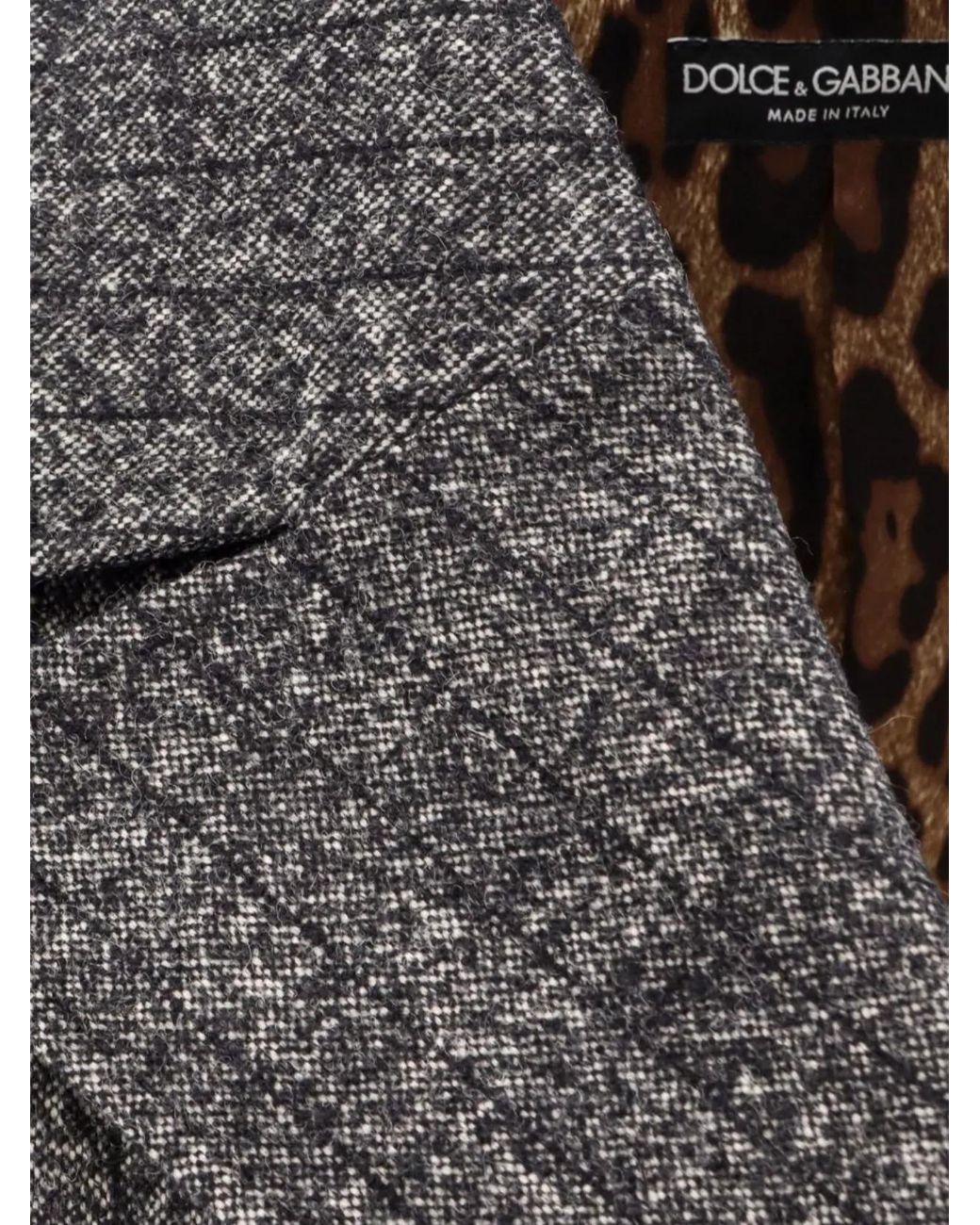 Dolce & Gabbana Black Striped Double-Breasted Wool Blazer