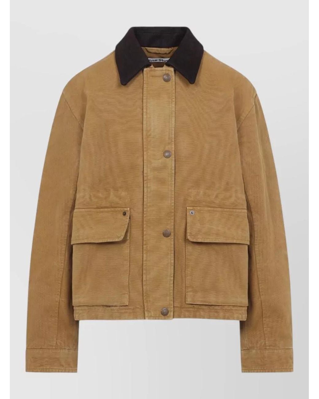 Acne Brown Cotton Single-Breasted Jacket