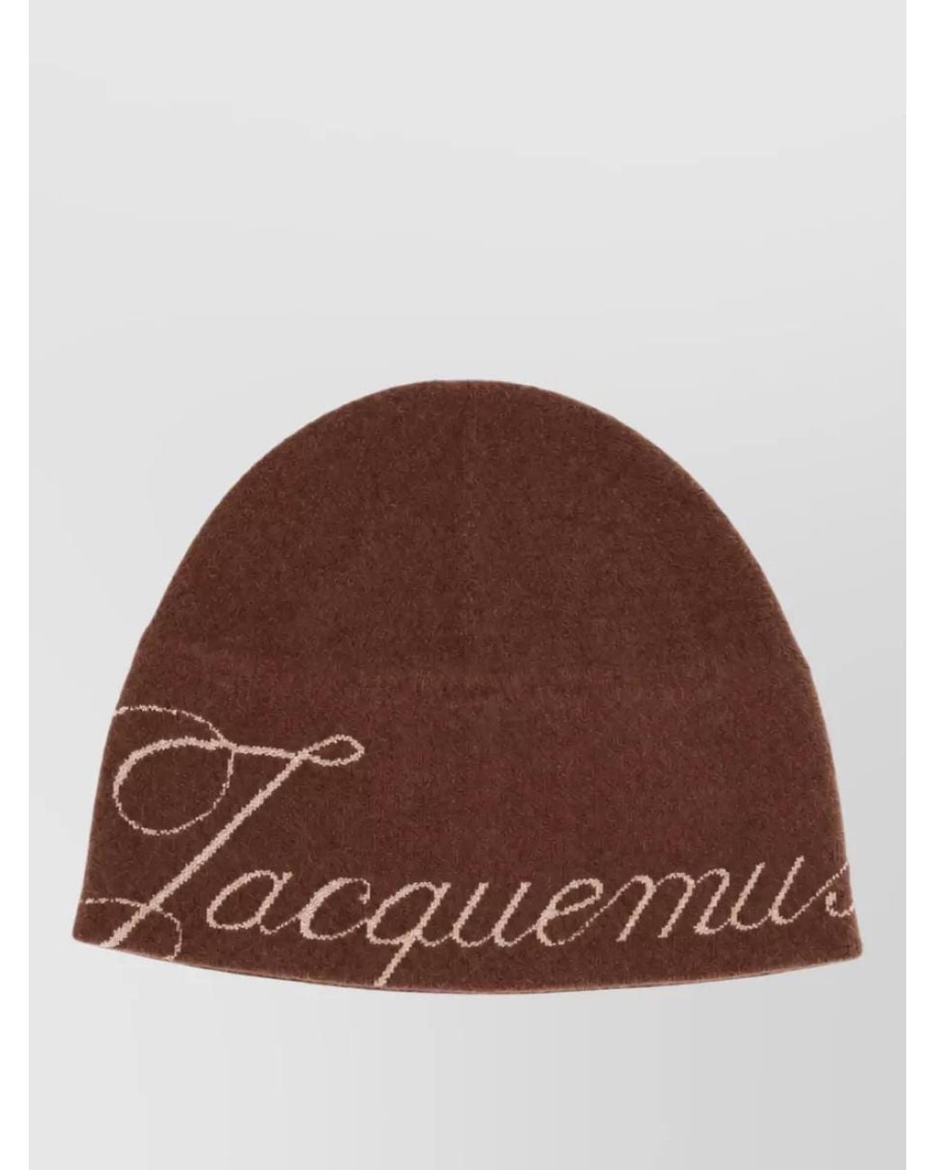 Jacquemus Brown Cashmere Wool Knit Beanie