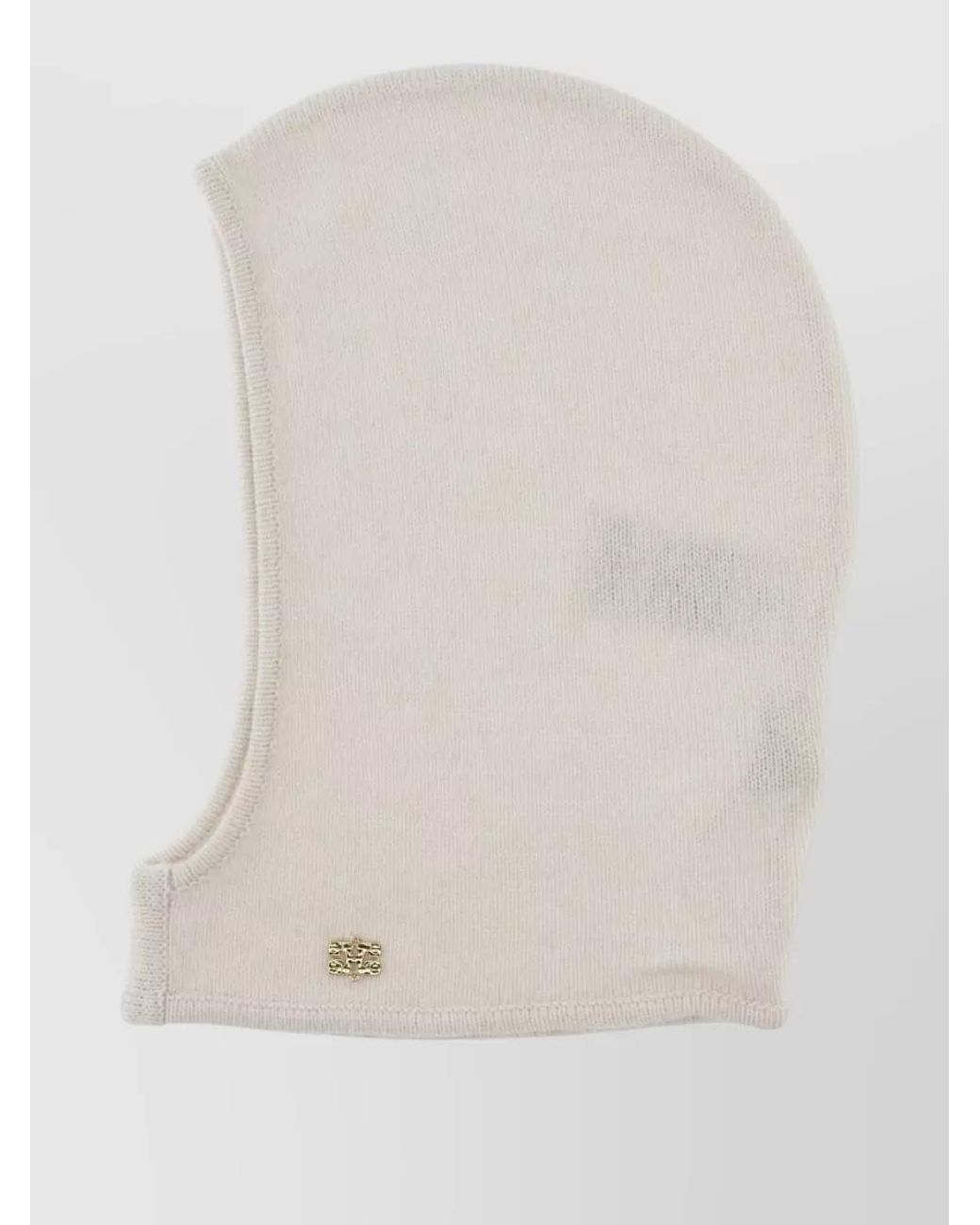 Ganni White Wool Balaclava