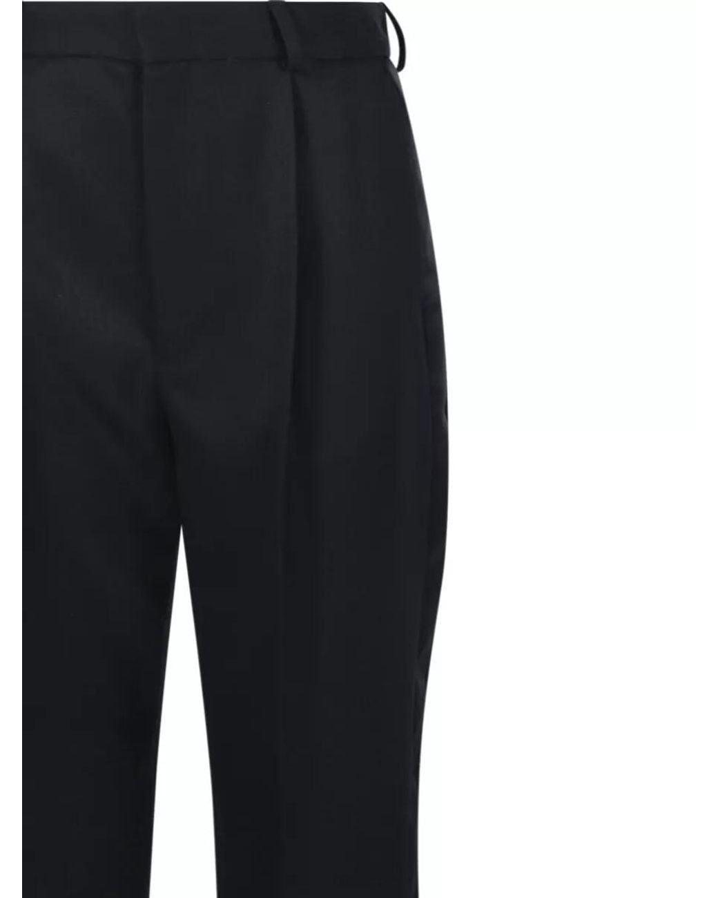 Victoria Beckham Blue Straight-Leg Tailored Trousers