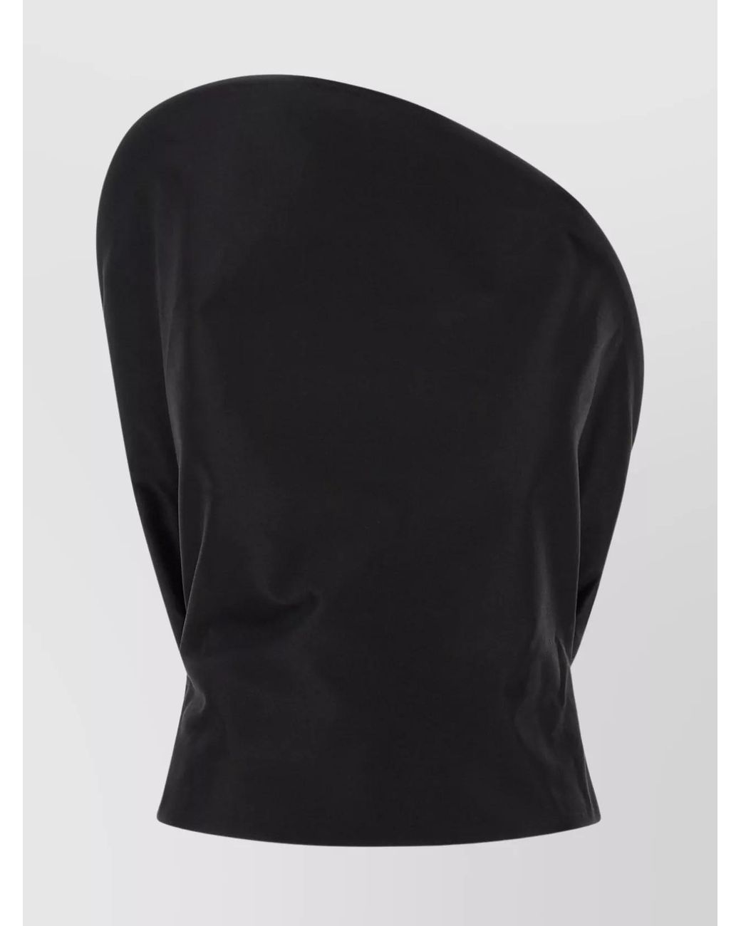 Magda Butrym Black Cotton Strapless Bustier Top