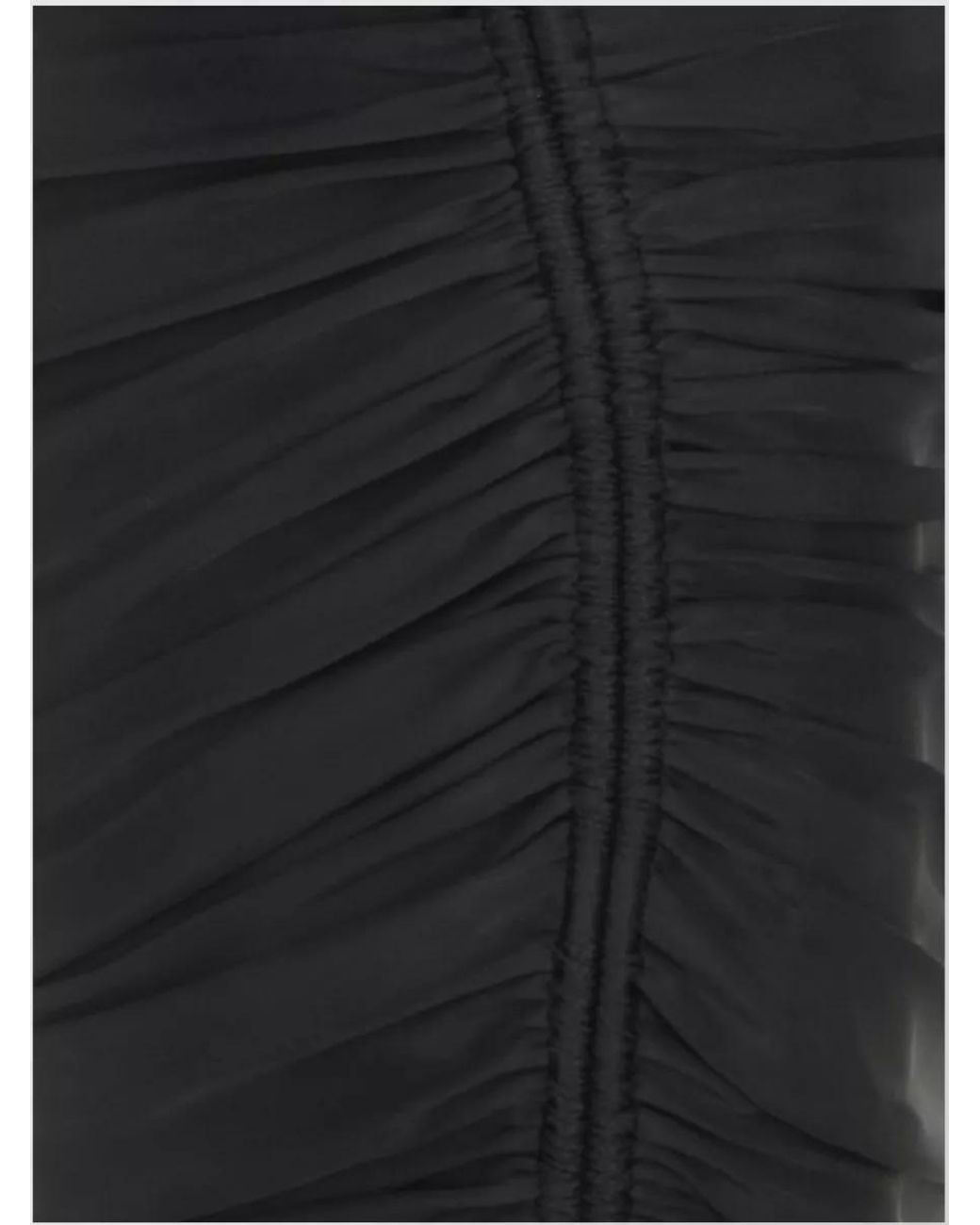 Balenciaga Black Gathered Stretch-Nylon Fitted Skirt